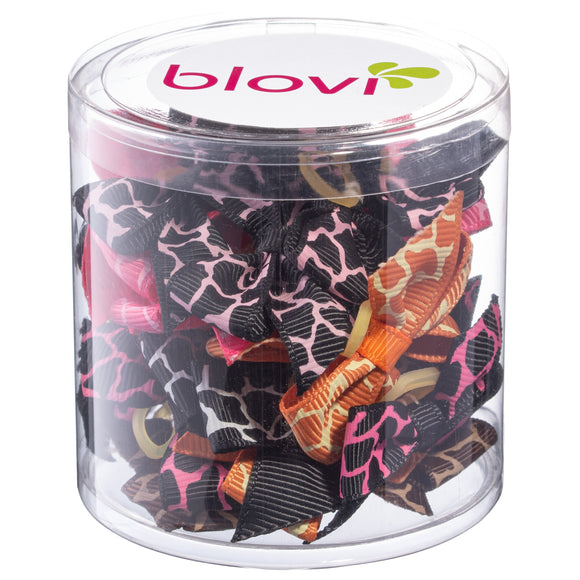 Blovi Wild Leopard Grooming Bows – Colorful Elastic Band Set, 25 Pieces