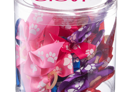 Blovi Paws Grooming Bows – Colorful Elastic Bands, 25 Pack, Decorative Accessory