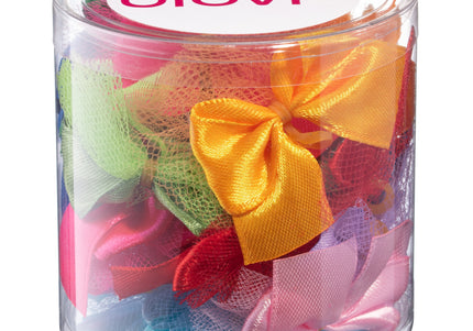 Blovi Multicolor Grooming Bows – Decorative Tulle Accents, 25 Piece Assortment