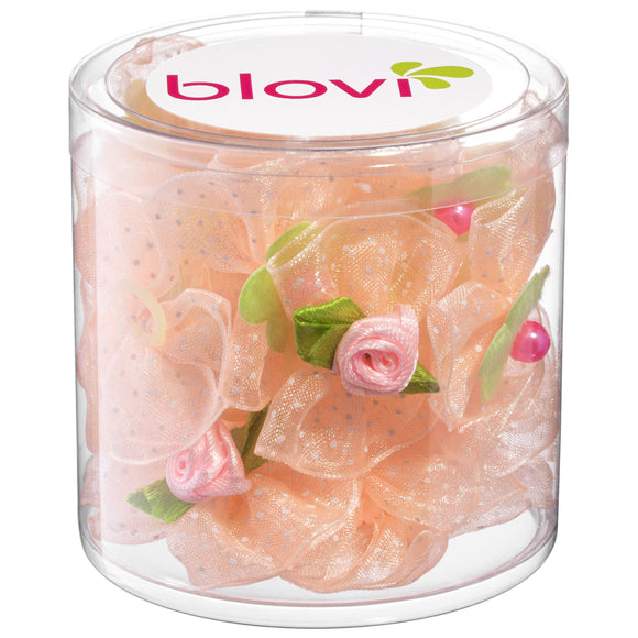 Blovi Romantic Tulle Grooming Bows – Polka Dot Design with Decorative Elements, 25 Pack