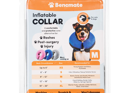 Bencmate Inflatable Collar Grey – Plush, Comfortable Inflatable Protective Collar, Small Size