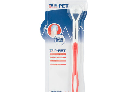 Show Tech Trio-Pet Toothbrush – Triple-Head Design, Effective Oral Hygiene Cleaning