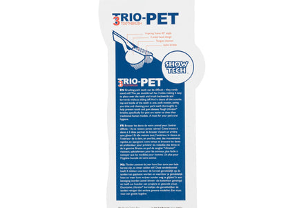 Show Tech Trio-Pet Toothbrush – Triple-Head Design, Effective Oral Hygiene Cleaning