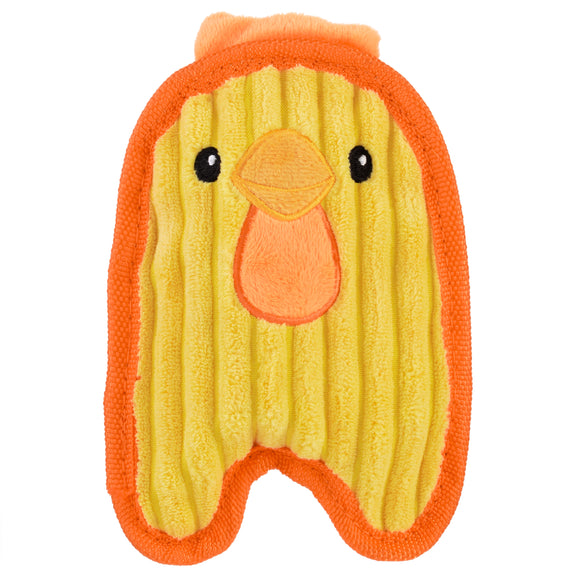 Outward Hound Durablez Chicky Squeaky Toy – 16cm Unfilled Yellow Plush, Durable Design
