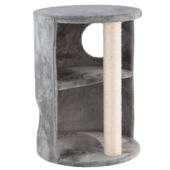 Cat&Rina Elegance Mini Cat Tower – Grey, 58cm Height, Integrated Scratching Post