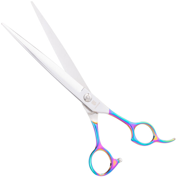 Jargem Multicolor Straight Grooming Scissors 7.5in – Vibrant Handle, Precision Cutting