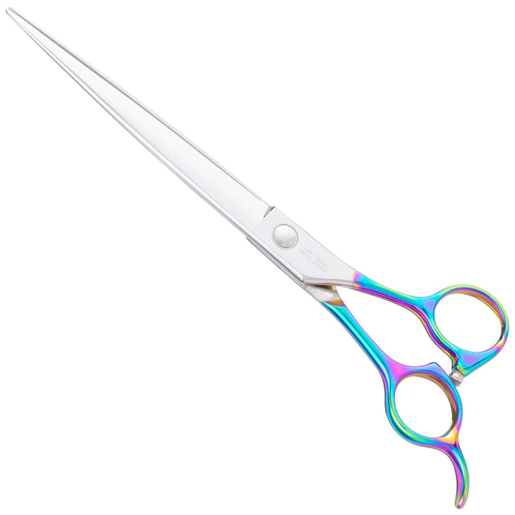 Jargem Multicolor Straight Grooming Scissors 7.5in – Vibrant Handle, Precision Cutting