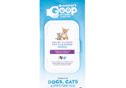 Groomer's Goop Pet Cleaning Wipes – Gentle Multi-Surface Formula, 100 Count, Hypoallergenic