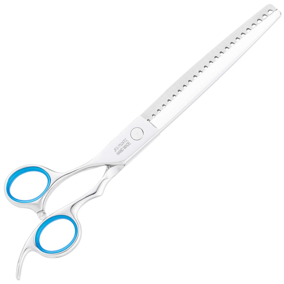 Jargem Lefty Grooming Chunkers 7.5 Inch – Single-Sided 24-Tooth Thinning Shears, Ergonomic Design
