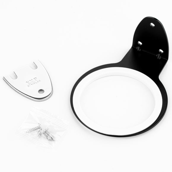 Activ Dryer Holder Q96 Black – Wall-Mounted Hand Dryer Hanger with Rubber Ring, Sleek Design