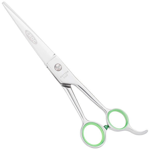 Geib Crocodile Straight Scissors – 9.5" Japanese Steel, Thin Micro-Grind Blades, Professional Quality