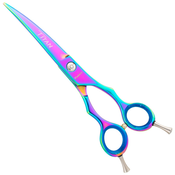 Geib Entree Blue Titan Curved Scissors – 10" Titanium-Coated, Micro-Grind Blade, Premium Quality