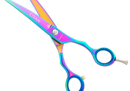 Geib Entree Blue Titan Curved Scissors – 10" Titanium-Coated, Micro-Grind Blade, Premium Quality