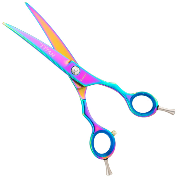 Geib Entree Blue Titan Curved Scissors – 10" Titanium-Coated, Micro-Grind Blade, Premium Quality