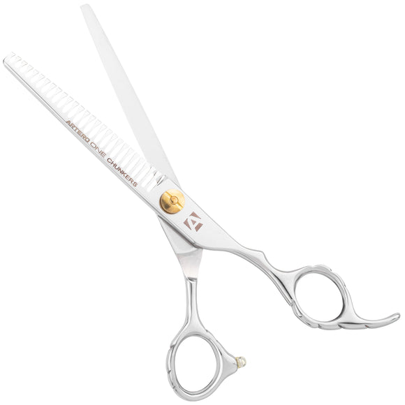 Artero One Chunkers 7" Thinning Shears – Wide 27-Tooth Blades, Fast Coat Thinning