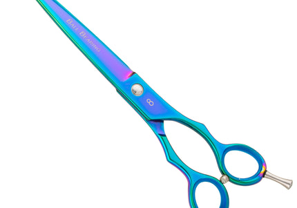Geib Entree Blue Titan Straight Scissors – 10" Titanium-Coated, Micro-Bevel, Premium Quality