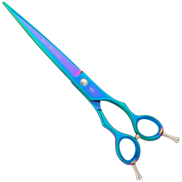 Geib Entree Blue Titan Straight Scissors – 10" Titanium-Coated, Micro-Bevel, Premium Quality