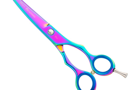 Geib Entree Blue Titan Curved Scissors – 10" Titanium-Coated, Micro-Grind Blade, Premium Quality