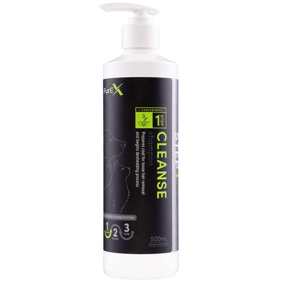 ProGroom FurEx Cleanse Shampoo Step 1 500ml – Concentrated Formula, Eases Undercoat Removal