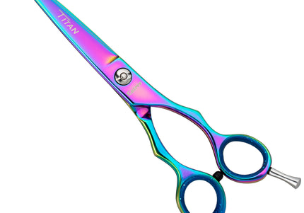 Geib Entree Blue Titan Straight Scissors – 10" Titanium-Coated, Micro-Bevel, Premium Quality