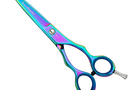 Geib Entree Blue Titan Straight Scissors – 10" Titanium-Coated, Micro-Bevel, Premium Quality