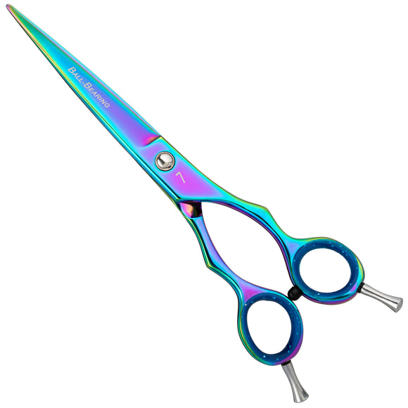 Geib Entree Blue Titan Straight Scissors – 10" Titanium-Coated, Micro-Bevel, Premium Quality