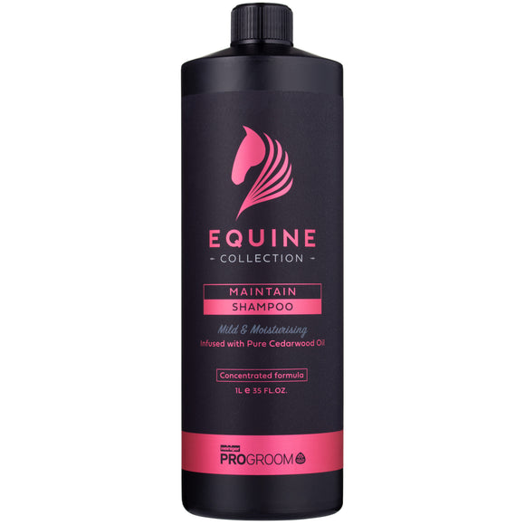 ProGroom Equine Collection Maintain Shampoo 1L – Concentrated Formula with Conditioner, Gentle Cleansing