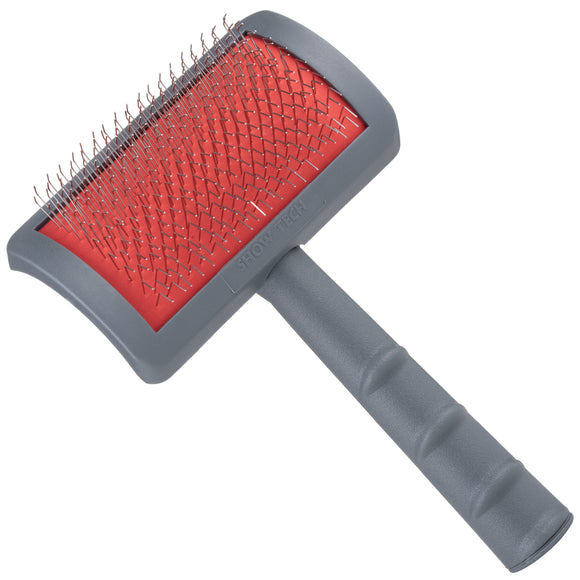 Show Tech Slicker Brush Medium – Medium-Hard Poodle Brush with Ergonomic Grip