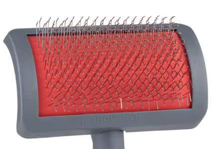 Show Tech Slicker Brush Medium – Medium-Hard Poodle Brush with Ergonomic Grip