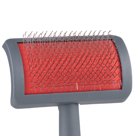 Show Tech Slicker Brush Medium – Medium-Hard Poodle Brush with Ergonomic Grip