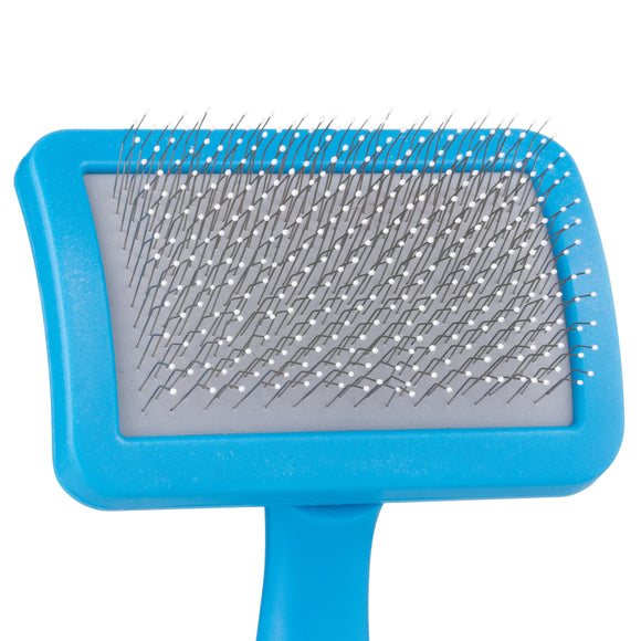 Groom Professional Ball Pin Slicker Brush Small – Gentle Detangling Tool with Rounded Pins