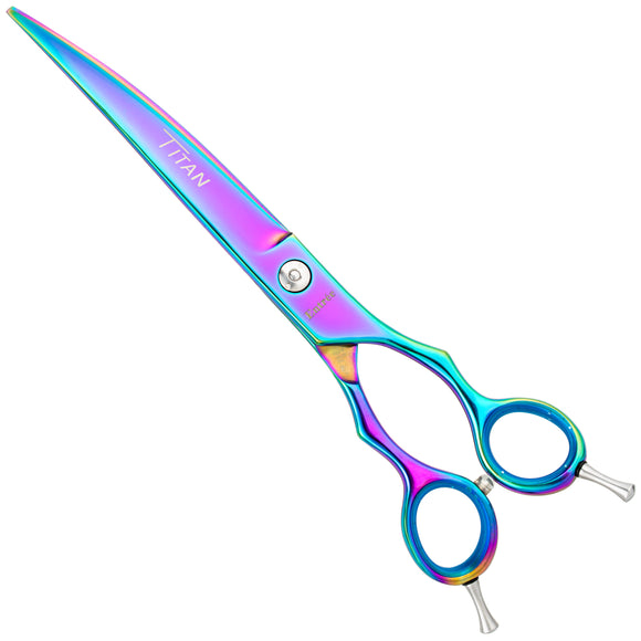 Geib Entree Blue Titan Curved Scissors – 10" Titanium-Coated, Micro-Grind Blade, Premium Quality