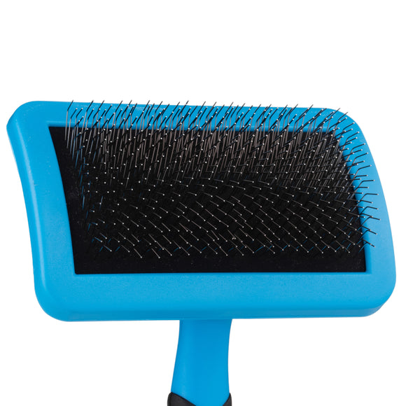 Groom Professional Firm Slicker Brush Medium – Durable Pin Design, Tangle Removal Efficiency