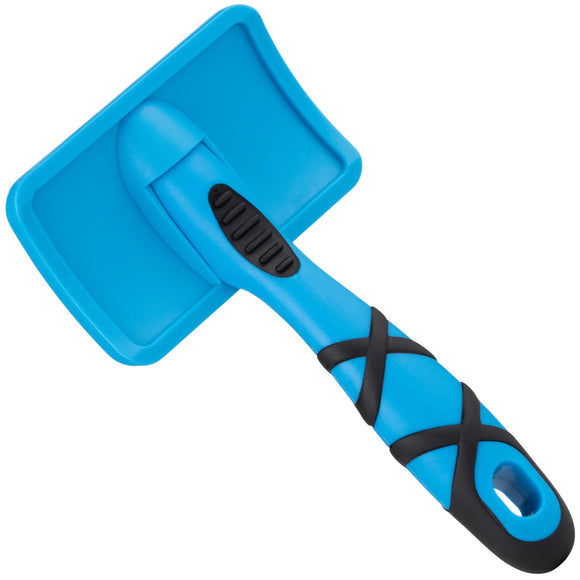 Groom Professional Soft Curved Slicker Brush – Gentle Small Pin Brush with Flexible Head