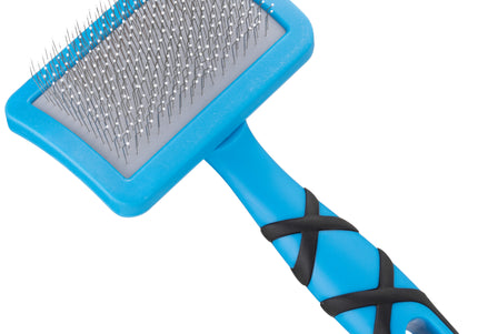 Groom Professional Ball Pin Slicker Brush Small – Gentle Detangling Tool with Rounded Pins