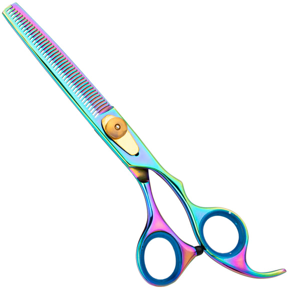 Geib Gold Rainbow Kiss Thinner 6.5" – High-Quality Grooming Shears, 42 Teeth, Vibrant Finish