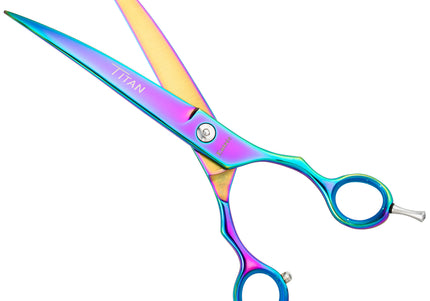 Geib Entree Blue Titan Curved Scissors – 10" Titanium-Coated, Micro-Grind Blade, Premium Quality