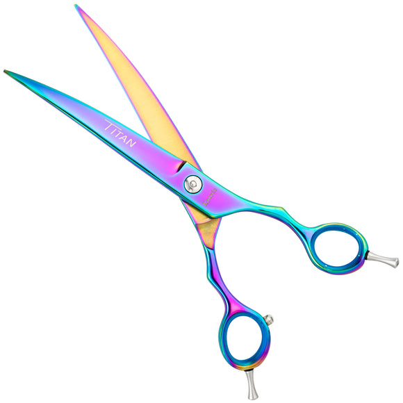 Geib Entree Blue Titan Curved Scissors – 10" Titanium-Coated, Micro-Grind Blade, Premium Quality