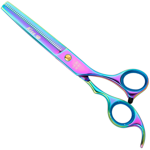 Geib Gold Rainbow Kiss Thinner 6.5" – High-Quality Grooming Shears, 42 Teeth, Vibrant Finish