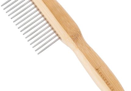 Groomer.dk Long Teeth Comb – Stainless Steel Rotating Pins, Gentle Detangling Tool