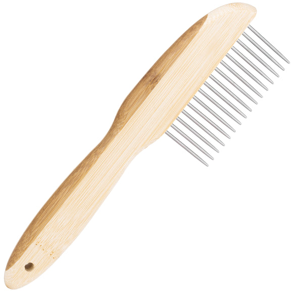 Groomer.dk Long Teeth Comb – Stainless Steel Rotating Pins, Gentle Detangling Tool
