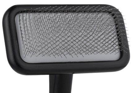 Groomer.dk Fluff Factor Slicker Brush – Medium Wooden Pin Brush, Gentle Detangling Design