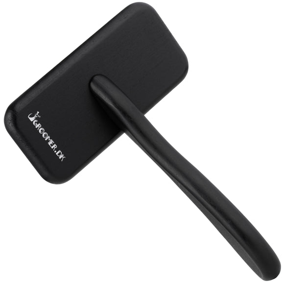 Groomer.dk Fluff Factor Slicker Brush – Medium Wooden Pin Brush, Gentle Detangling Design