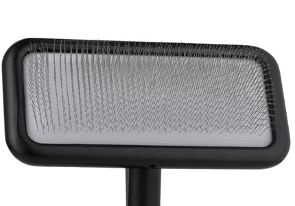 Groomer.dk Fluff Factor Slicker Brush – Medium Wooden Pin Brush, Gentle Detangling Design