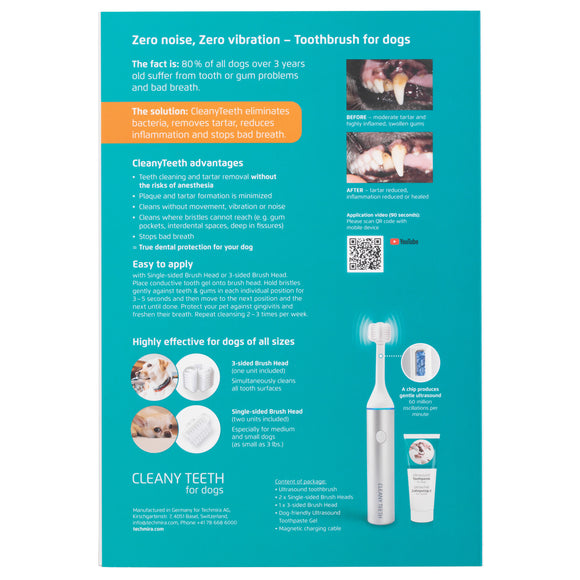 Cleany Teeth Ultrasonic Toothbrush Starter Pack 2.0 – Advanced Tartar Removal, 2024 Model