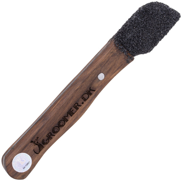 Groomer.dk Diamond Edition Stripping Stone Mini Shorty ECO – Small Rough-Coated Blade Trimmer with Wooden Handle