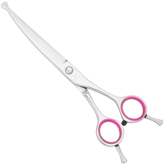 Geib Entree Ball Tip Curved Grooming Scissors 6.5" – Japanese Steel, Safe Design