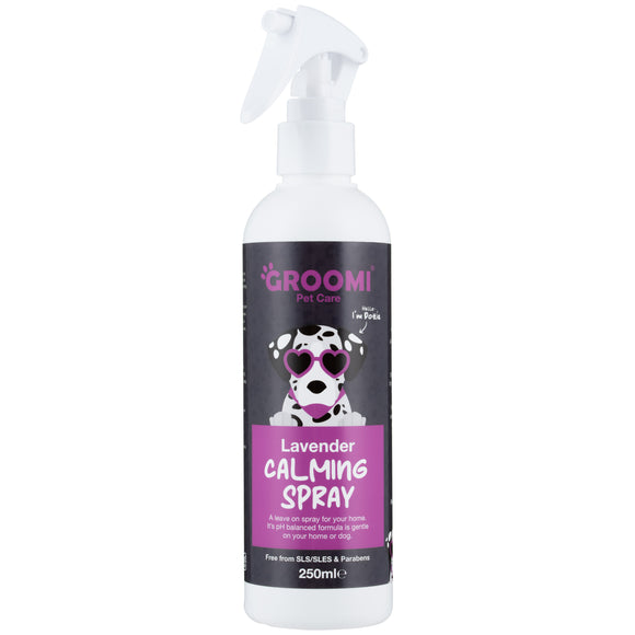 Groomi Calming Spray 250ml – Lavender Coat Conditioner with Soothing Aromatherapy Formula