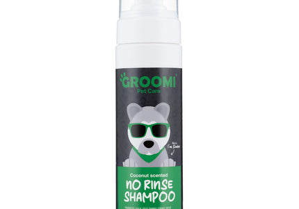 Groomi No Rinse Foam Shampoo 200ml – Quick-Clean Waterless Formula, Gentle on Coats