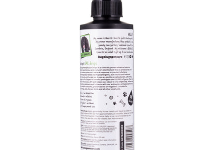 Bugalugs Antiseptic Ear Drops 200ml – Gentle Cleansing Solution with Fast-Acting Formula